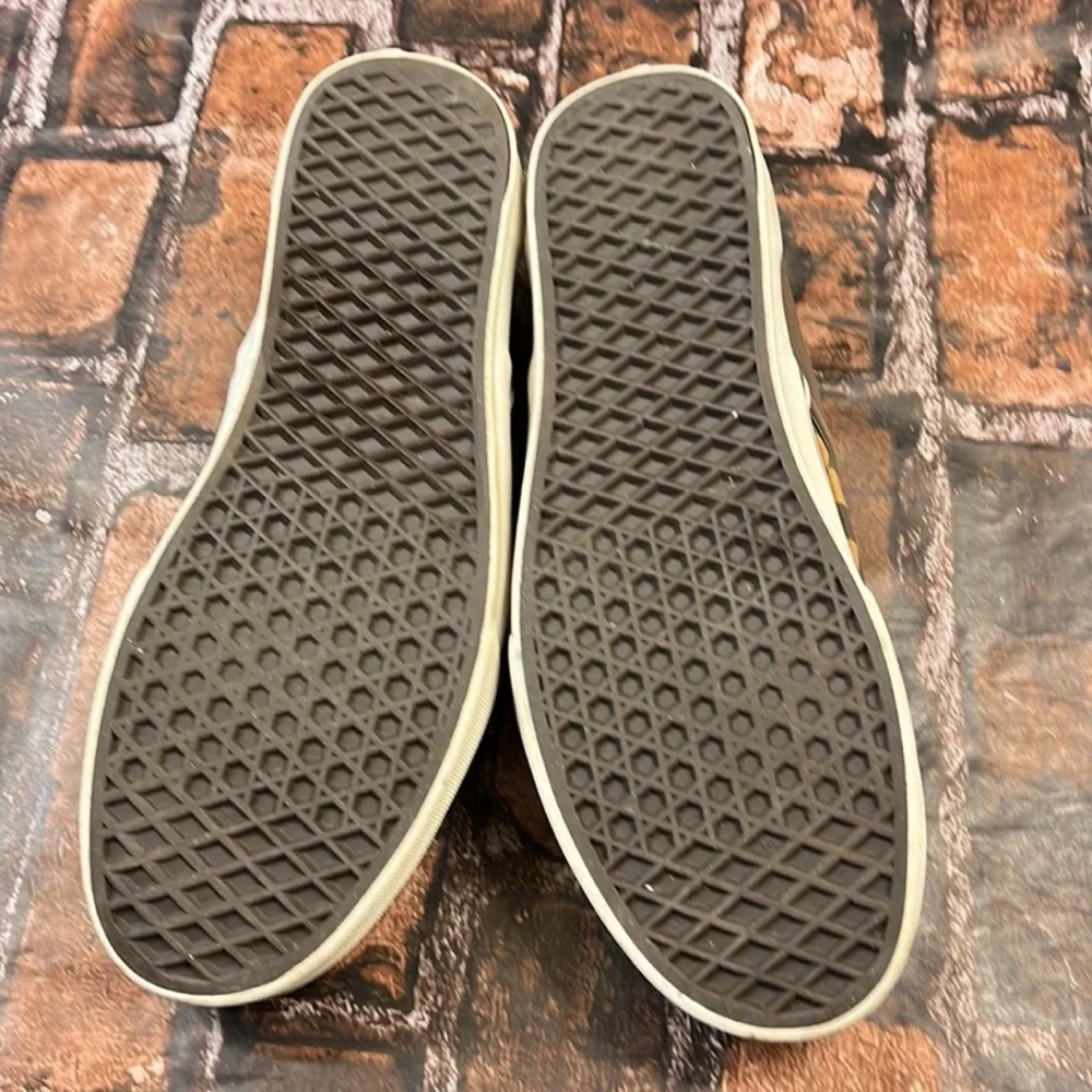 Vans Brown and Tan Checkered Slip-On Sneakers - Picture 7 of 7